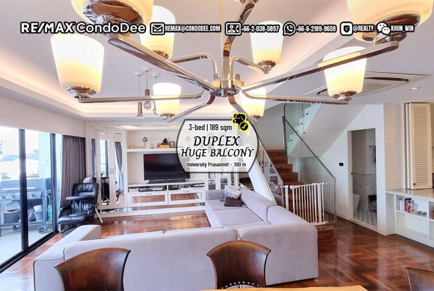 Bangkok duplex for sale - large balcony