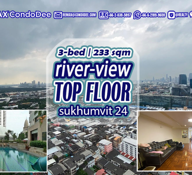 Large Bangkok Condo 2 Living Rooms - River View