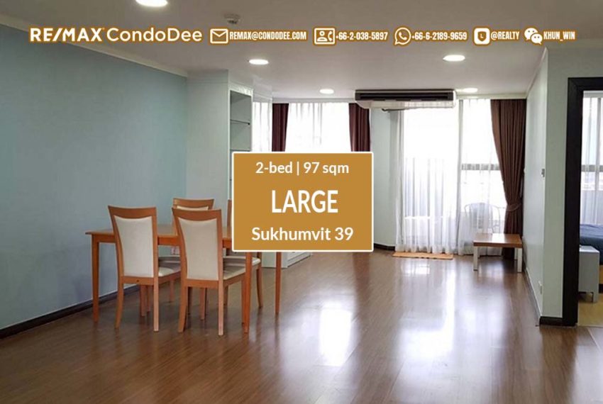Cheap large condo for sale in Bangkok - 2-bedroom - Supalai Place Sukhumvit 39 exclusive listing of REMAX CondoDee A cheap large condo for sale in Bangkok in Prompong is available now 2-bedroom 2-bathroom balcony large area: 97 sqm fixed car parking slot low floor: 10- fully furnished fully equipped kitchen full set of electrical appliances foreign freehold ownership quota available [youtube v="LtX1NKDAm2Q"] Supalai Place Sukhumvit 39 Bangkok Condominium in Phrom Phong Supalai Place Sukhumvit 39 condominium is a high-rise residential complex that was constructed in 1992 by Supalai Public Company. This Phrom Phong apartment project has two towers with a total of 500 flats on 23 floors. Units range from studio to 4 bedrooms available for sale rent. There is a choice of units available for foreign freehold ownership Facilities at Supalai Place Sukhumvit 39 Bangkok apartment Supalai Place Sukhumvit 39 has a great variety of facilities including swimming pool sauna garden fully equipped gym/fitness club kids play area Security gate CCTV 24/7 reception desk parking area restaurant on-premises the department store on-premises Location of this cheap large condo for sale in Bangkok in Prompong This Phrom Phong apartment is located at Sukhumvit soi 39 between Phetchaburi road and BTS Phrom Pong within easy access to the expressway and EMQuartier and Emporium trendy shopping malls. BTS Phrom Pong- 1.6 km MRT Sukhumvit - 2.0 km Supalai Place Sukhumvit 39 Condominium in Phrom Phong Lifestyle and shopping destinations nearby Supalai Place Sukhumvit 39 condominium in Bangkok UFM Fuji Super - 50 m Ozono Shopping Center – 300 m Sawatdi Plaza – 1.1 km R.C.A. Plaza Shopping Center – 1.4 km Emporium Shopping Mall - 1.6 km Emquartier Shopping Mall - 1.6 km Singha Complex - 1.6 km Benchasiri Park- 1.7 km Villa Market (Sukhumvit 33) – 1.9 m Terminal 21 Shopping mall - 2.2 km Robinson Department Store - 2.3 km Restaurants and entertainment spots nearby this cheap large condo for sale in Bangkok Thai food - 100 m Japanese food - 100 m Western food and pizza - 200 m a lot of bars, pubs, and entertainment spots are located within easy walking distance - 400 m International schools and universities around Supalai Place Sukhumvit 39 apartment in Bangkok Modern International School - 400 m Anglo Singapore International School – 500 m Australian International School Bangkok, Soi 31 Campus - 650 m Ivy Bound International School – 800 m Wat Mai Chong Lom School – 800 m The First Steps International Pre-School – 1 km Srinakharinwirot University - 1.6 km Hospitals nearby this cheap large condo for sale in Bangkok in Prompong Prommitr Hospital - 1.3 km Asoke Skin Hospital - 1.4 km Rutnin Eye Hospital - 1.5 km Samitivej Sukhumvit Hospital - 1.7 km Praram 9 Hospital - 1.8 km Mae Fa Luang University Hospital - 2.3 km Bangkok Hospital - 2.5 km Bumrungrad Hospital - 3.0 km Market Analysis - Bangkok Condo For Sale in Phrom Phong * based on publicly available data and subject to daily change The median list price per square meter in Supalai Place is 50-60% lower than the Watthana median price per square meter, and 40-50% lower than the Bangkok median price per square meter. The median rent price in Supalai Place is about the average Watthana median rent price, and 25-35% higher than the Bangkok median rent price.