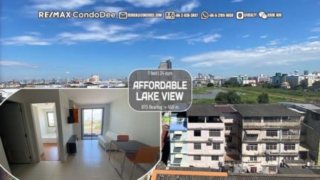 exclusive listing of REMAX CondoDee Affordable Bangkok condo near BTS Bearing - THE BEST DEAL - lake view - Voque Place Sukhumvit 107
