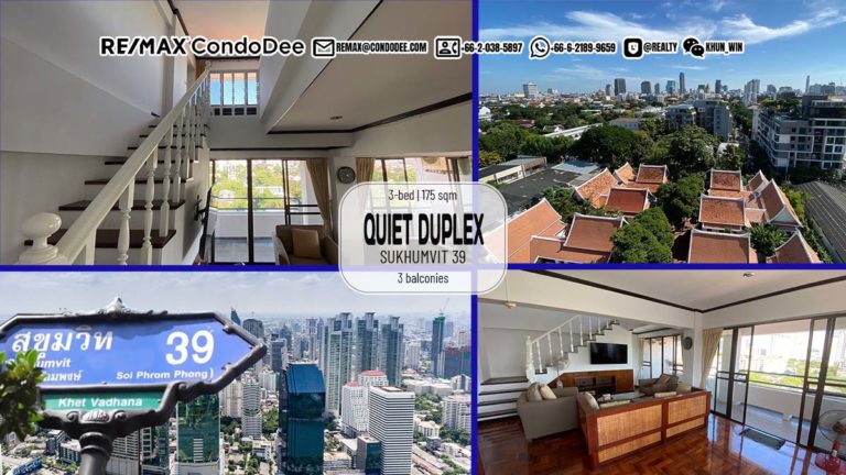 Bangkok Condo Duplex Sale - Sukhumvit 39 - Top Floor - Yada Residential