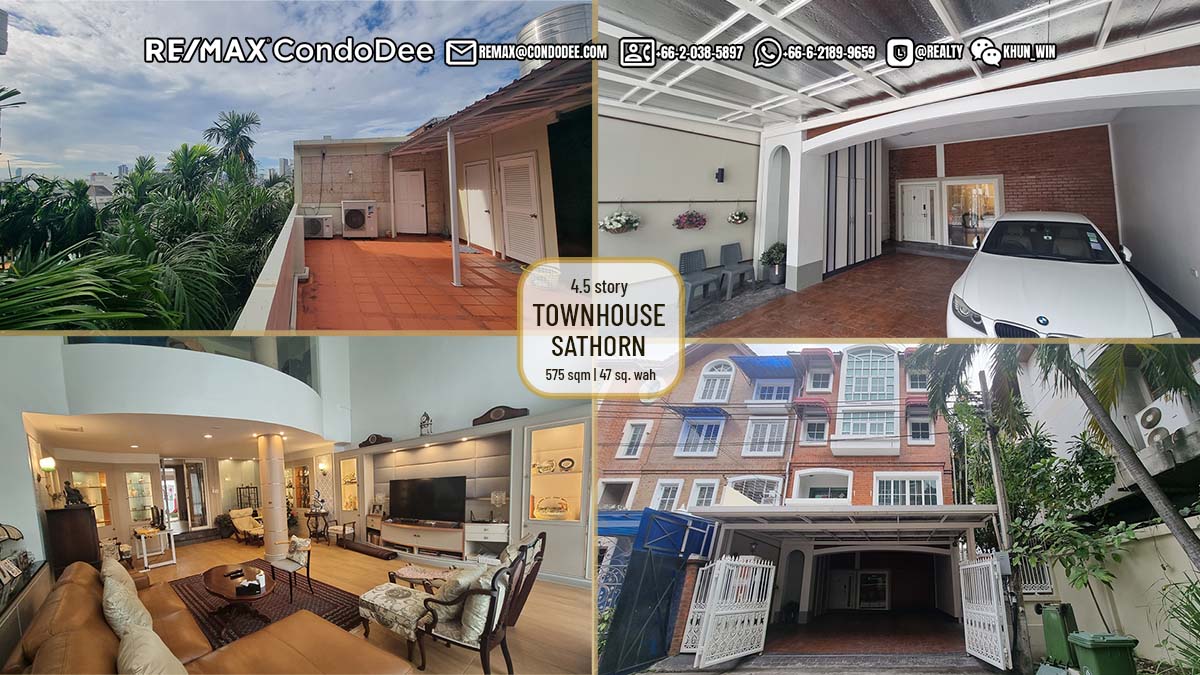 Bangkok luxury townhouse for sale in Sathorn - 4.5 story