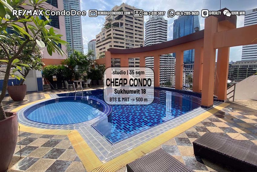 Cheap condo for sale on Sukhumvit 18 Bangkok