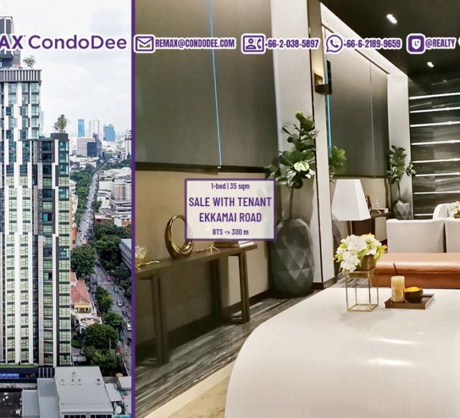 Modern Bangkok Condo for sale with tenant  -near Ekkamai BTS – 1 bedroom – Rhythm Ekkamai