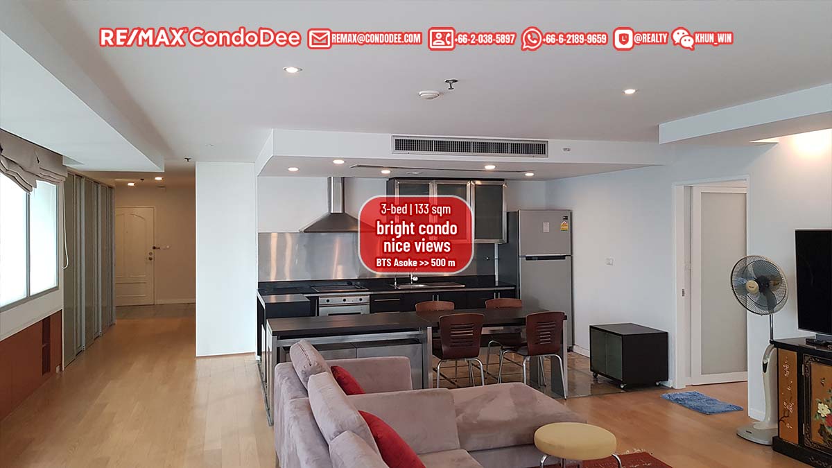 Large 2-bedroom condo in Asoke for sale - High Floor - Asoke Place