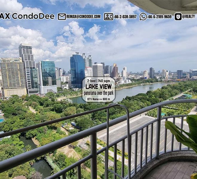 Condo with amazing view in Sukhumvit 8 for sale - high floor - 2-bedroom - Lake Green
