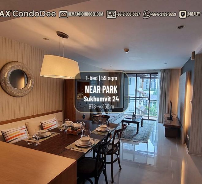 Quiet condo near the park in Sukhumvit 24 for sale  - 1-bedroom - Pearl Residences