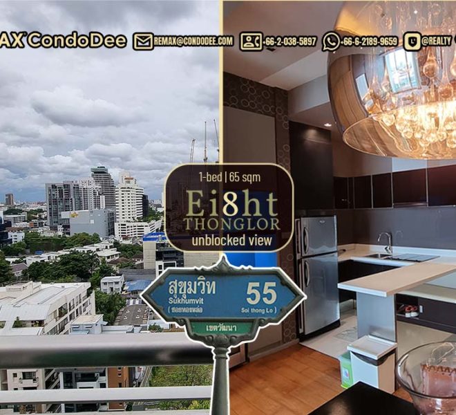 Condo with an unblocked view in Thonglor for sale - 1-bedroom - best deal in Eight Thonglor Residence