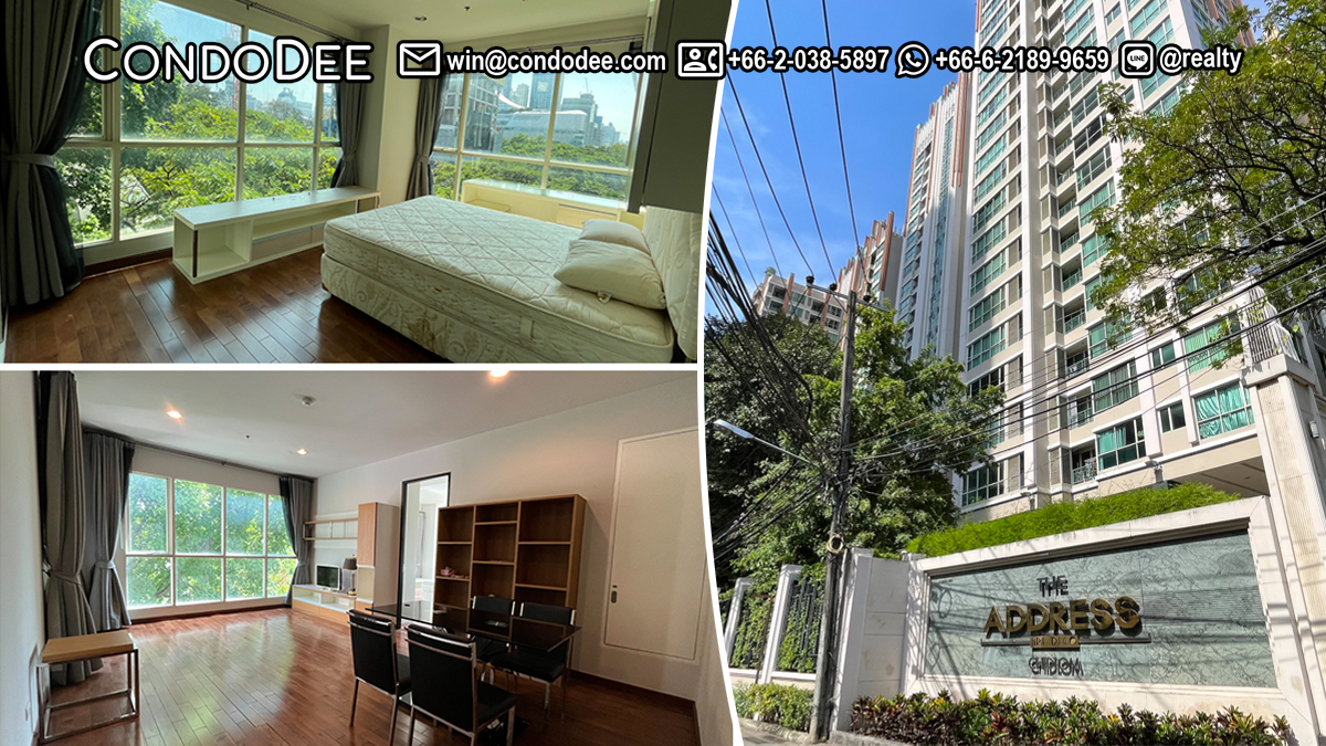 This well-maintained condo with a greenery view is available now in a popular Tha Address Chidlom condominium in Bangkok CBD