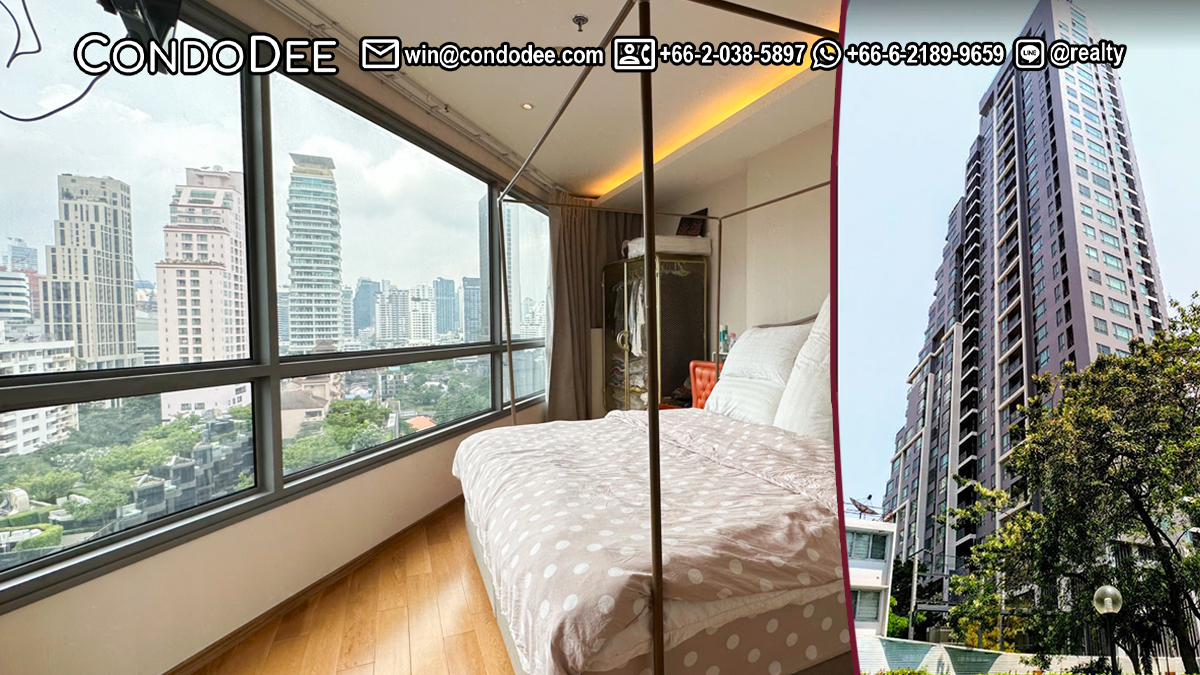 This well-maintained condo on Sukhumvit 43 is available now at a mid-floor of H Sukhumvit 43 condominium in Phrom Phong in Bangkok CBD