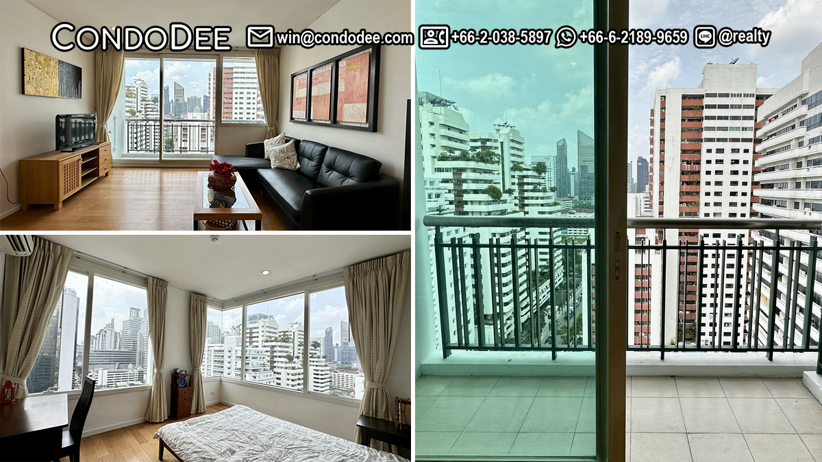 This well-sized 1-bedroom condo is available now in a popular Wind Sukhumvit 23 condominium in Asoke in Bangkok CBD