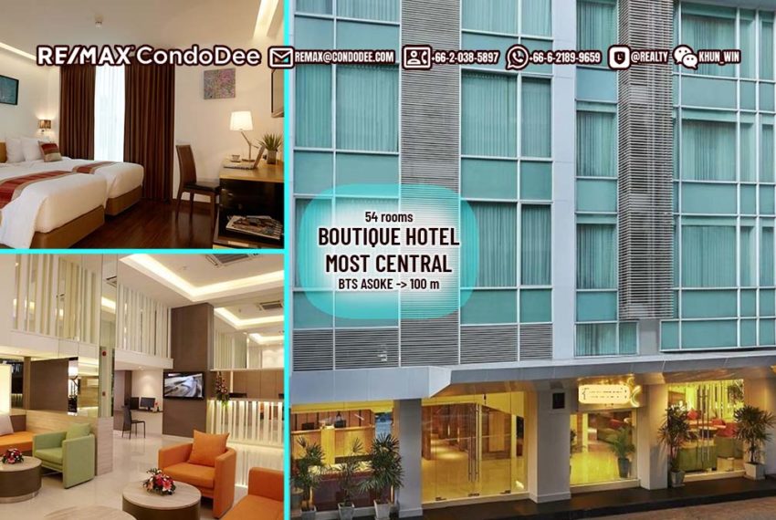 3-star Bangkok hotel for sale in Asoke near BTS and MRT