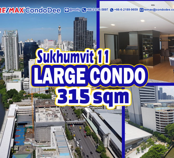 Large luxury apartment for sale in Sukhumvit 11 - 3-bedroom - mid-floor - channel view - Kallista Mansion