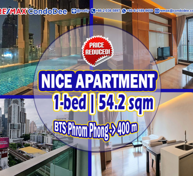 Nice apartment near BTS Phrom Phong for sale - mid-floor - The Address Sukhumvit 28