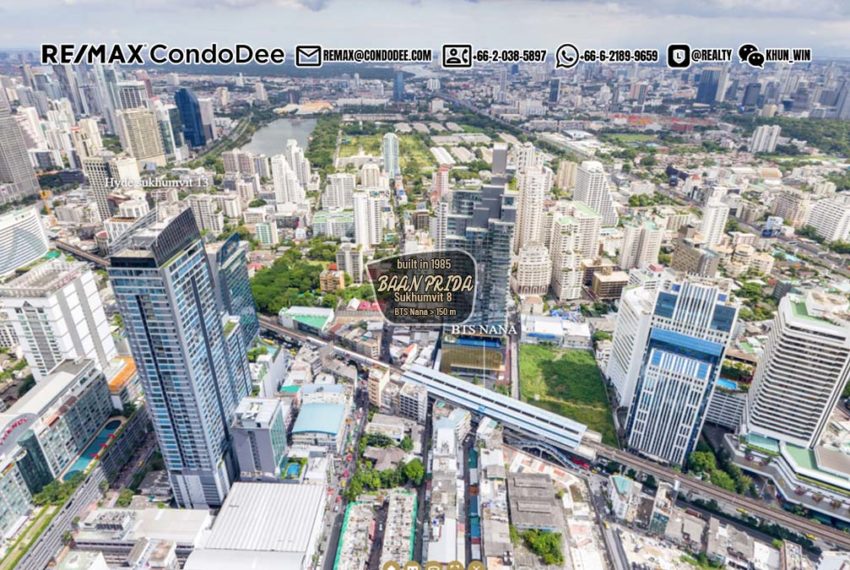 Baan Prida Bangkok Condominium Near Nana BTS in Sukhumvit Soi 8