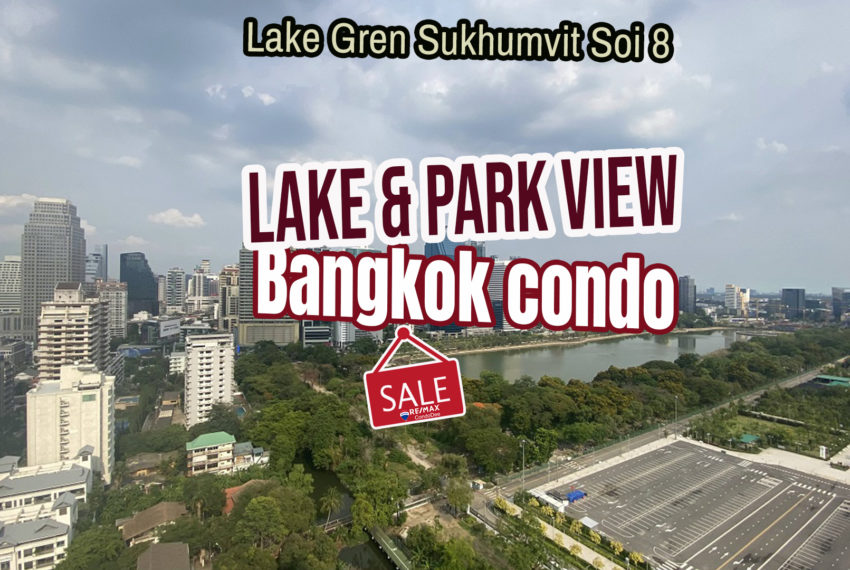 Beautiful park-view condo for sale - 3-bedroom - Sukhumvit 8 - SALE WITH TENANT - Lake Green