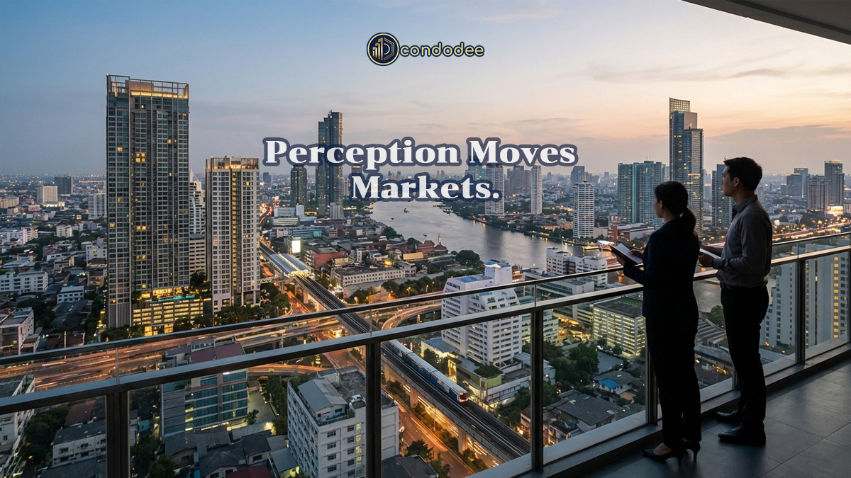 Bangkok skyline illustrating buyer psychology and decision-making during elections and regional tensions in the property market | ภาพเส้นขอบฟ้ากรุงเทพ แสดงจิตวิทยาผู้ซื้อและการตัดสินใจในตลาดอสังหาริมทรัพย์ช่วงการเลือกตั้งและความตึงเครียดในภูมิภาค