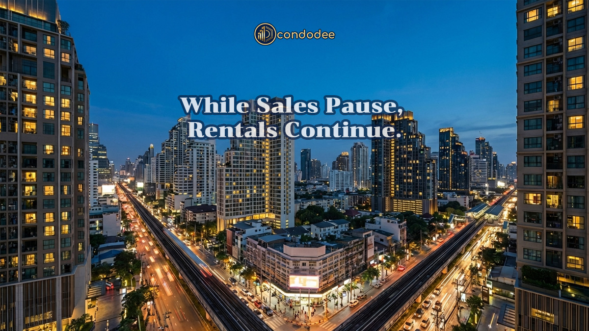 Bangkok residential skyline illustrating stable rental demand during elections and periods of uncertainty | ภาพอาคารที่อยู่อาศัยในกรุงเทพ สะท้อนความต้องการเช่าที่มั่นคงในช่วงการเลือกตั้งและความไม่แน่นอน