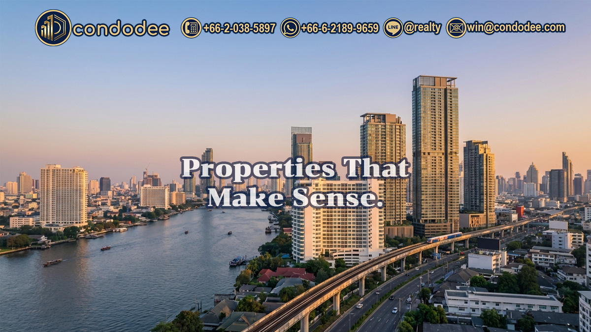 Bangkok skyline representing trusted property guidance and expert advice from CondoDee Realty | ภาพเส้นขอบฟ้ากรุงเทพ สื่อถึงคำแนะนำด้านอสังหาริมทรัพย์ที่เชื่อถือได้จาก CondoDee Realty