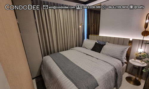 This 1.5-bedroom new condo in Asoke is available now at a discounted price in Walden Asoke condominium located on Sukhumvit 23 near Srinakharinwirot University.