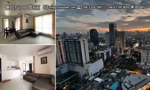 This 2-bedroom apartment in Sukhumvit 18 is available now in the CitiSmart condominium near BTS Asoke in Bangkok CBD