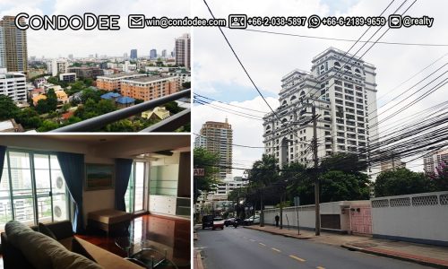 This 2-bedroom condo for sale in Prompong with 2 balconies and a nice view is available in Roayl Castle Sukhumvit 39 condominium in Bangkok CBD