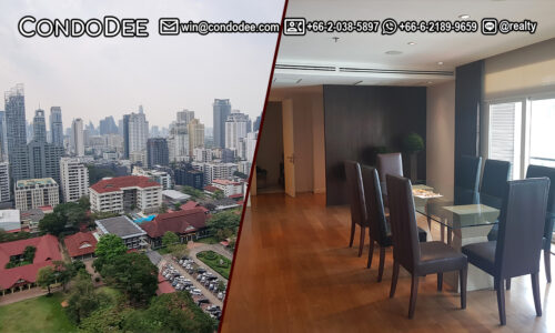 This 3-bedroom condo in Asoke is a penthouse and it's available now in Wattana Suite Sukhumvit 15 condominium near NIST International school