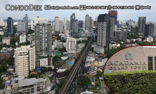 Acadamia Grand Tower Sukhumvit condo for sale in Bangkok near BTS Phrom Phong was built in 1993.