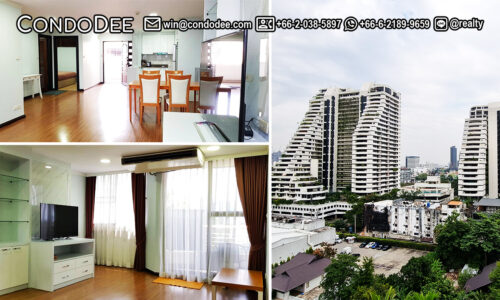 This affordable large condo in Bangkok with 2 bedrooms is available now in Supalai Place Sukhumvit 39 condominium in Phrom Phong