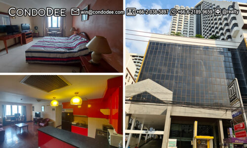 This affordable condo om Soi Nana (Sukhumvit 4) is located on a high floor of a popular Omni Tower condominium near BTS Nana