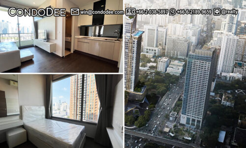 This Asoke condo is like new - never been rented and nobody lived. It's not available for sale in the Q Asoke luxury condominium near MRT Phethcaburi and Srinakharinwirot University