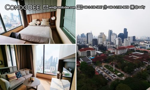 Asoke condo near University is available now. This 2-bedroom condo is located on a high floor (20+) of one of the most luxurious condominium projects in Asoke - The Esse Asoke.