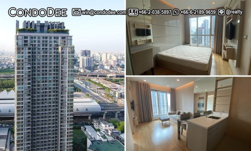 This Bangkok apartment near MRT is available now in The Address Asoke luxury condominium near Makkasan Airport Railink in Bangkok CBD
