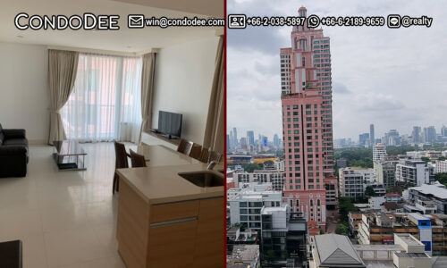 This Bangkok condo on Sukhumvit 22 with 2 bedrooms is available on a mid-floor at Aguston condominium