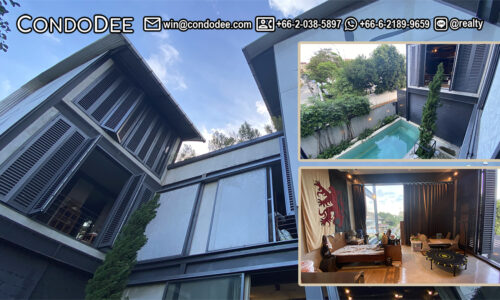 This Bangkok house near BTS Ekkamai with a private pool is available now for serious inquiries.
