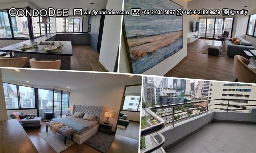 This beautiful large condo near BTS Asoke is available now in a popular Lake Avenue Sukhumvit 16 condominium that was recently fully renovated