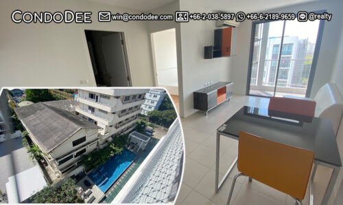This cheap apartment in Bangkok near BTS is available for sale with a pool view in Voque Place Sukhumvit 107