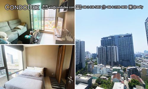 This affordable condo in central location is available now in a popular Rhythm Asoke condominium near MRT Rama 9 in Bangkok CBD