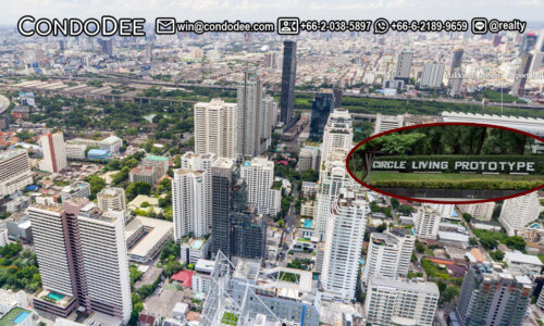 Circle Living Prototype Bangkok condo for sale near Makkasan Airport Rail Link and MRT Phetchaburi was developed by Fragrant Property PCL and completed in 2015.