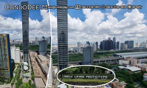 Circle Living Prototype Bangkok condo for sale near Makkasan Airport Rail Link and MRT Phetchaburi was developed by Fragrant Property PCL and completed in 2015