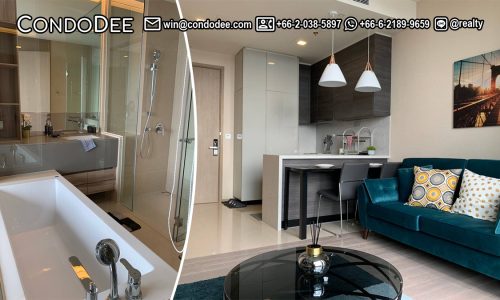 This condo in Asoke on a high floor is available now in one of the most luxurious condominium projects in Asoke - The Esse Asoke located in Bangkok's most central business district