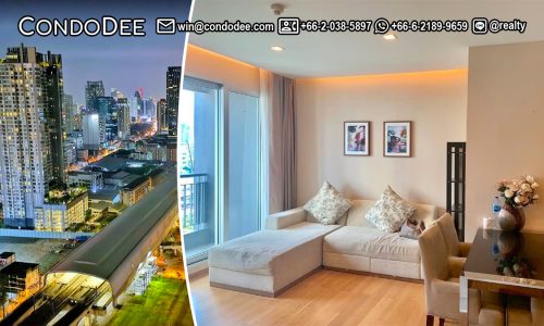 This condo in Asoke on a low floor is available now in a popular luxury The Address Asoke condominium near MRT Phetchaburi and Makkasan Airport Railink in Bangkok CBD