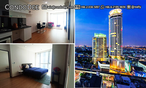 This condo like new is available now at a reasonable price at a popular Sky Walk Residence near BTS Phra Khanong