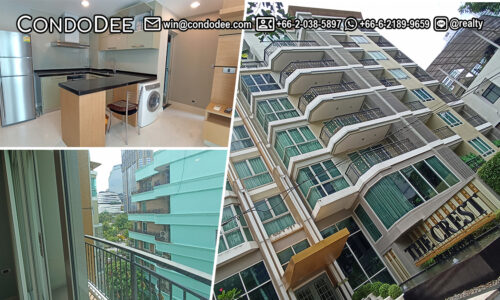 This condo near the park in Phrom Phong is available now in The Crest Sukhumvit 24 condominium in Bangkok CBD