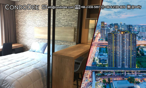 This condo for sale with a tenant in Asoke Rama 9 is available now at Life Asoke condominium near Makkasan Airport Link station