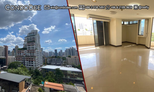 This unique condo with 2 balconies is available now in Supalai Place Sukhumvit 39 condominium in Phrom Phong