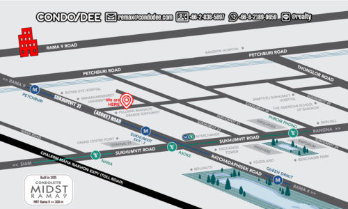 Condolette Midst Rama 9 condo sale Bangkok map