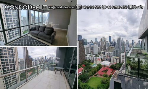 This duplex in Asoke on the top floor is available now in The Room Sukhumvit 21 luxury condominium on Sukhumvit 21.