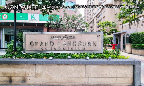 Grand Langsuan condo for sale in Bangkok CBD near BTS Chidlom was built in 1998