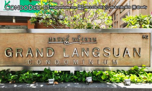 Grand Langsuan condo for sale in Bangkok CBD near BTS Chidlom was built in 1998